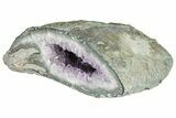 9.6" Purple Amethyst Geode With Polished Face - Uruguay - #199789-2